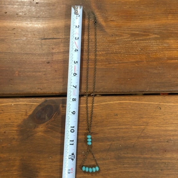 Vintage Boho Feel Turquoise Beaded Y Necklace - Picture 5 of 5